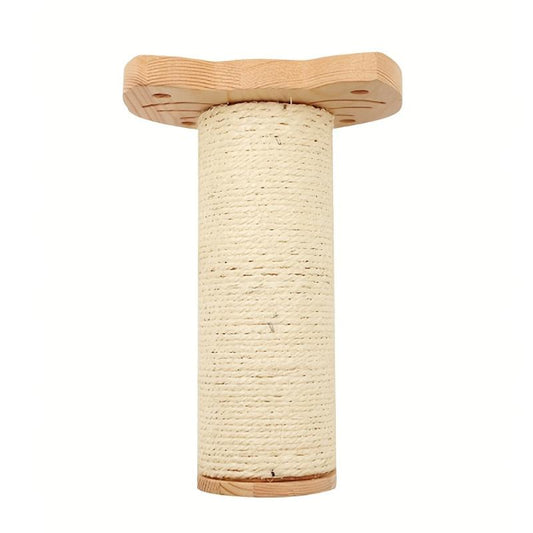 Wall Mounted Cat Scratching Post Sisal Wooden Climbing Step
