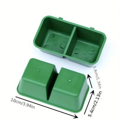 Green Bird Food Box For Cage Universal Feeder