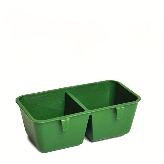 Green Bird Food Box For Cage Universal Feeder