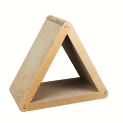 Vertical Triangle Cat Scratching Pad - Detachable & Wear-resistant