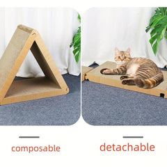 Vertical Triangle Cat Scratching Pad - Detachable & Wear-resistant