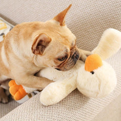 Durable Dog Chew Toy for Aggressive Chewers Squeaky Plush Yellow Duck