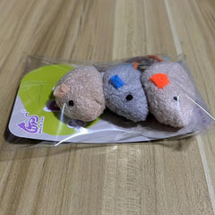 3pcs Interactive Plush Cat Toy Simulated Mouse