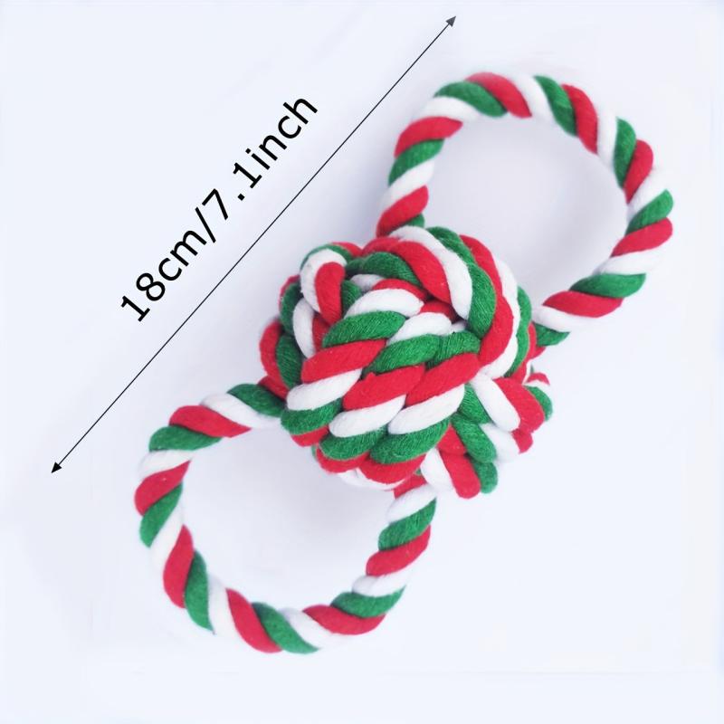 Christmas Rope Ball Toy Large Dog Chew Dog Toys Interactive And Cotton Rope Toys