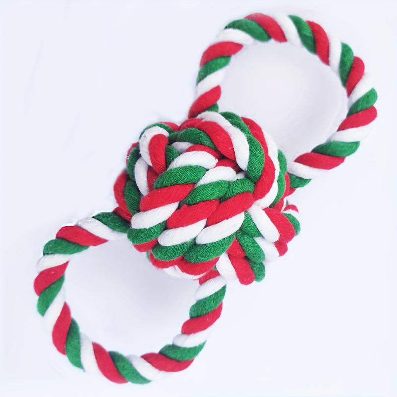Christmas Rope Ball Toy Large Dog Chew Dog Toys Interactive And Cotton Rope Toys
