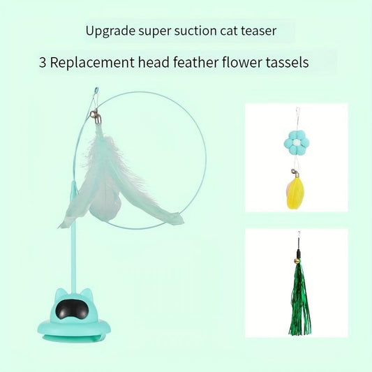 Cat Chew Stick With Bell Suction Cup Long Rod Stick