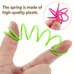 4pcs Interactive Cat Toy Colorful Durable Plastic Spiral Spring Kitten Toy