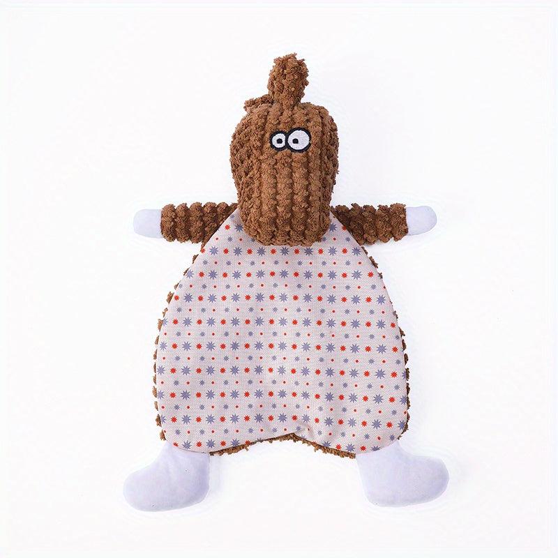 Interactive Pet Chew Toy Plush Fox and Elephant Dolls