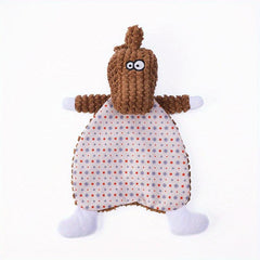 Interactive Pet Chew Toy Plush Fox and Elephant Dolls