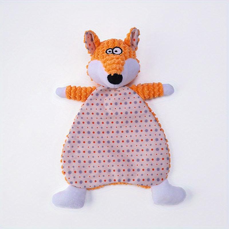 Interactive Pet Chew Toy Plush Fox and Elephant Dolls