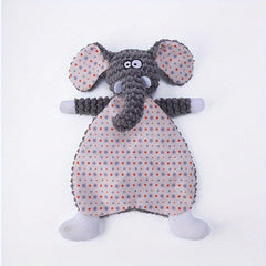 Interactive Pet Chew Toy Plush Fox and Elephant Dolls