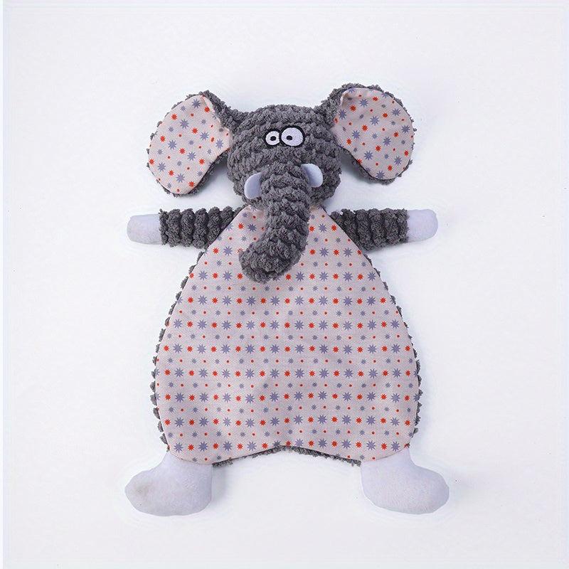 Interactive Pet Chew Toy Plush Fox and Elephant Dolls