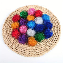 50pcs Interactive Glitter Ball Toys for Cats - Colorful and Fun