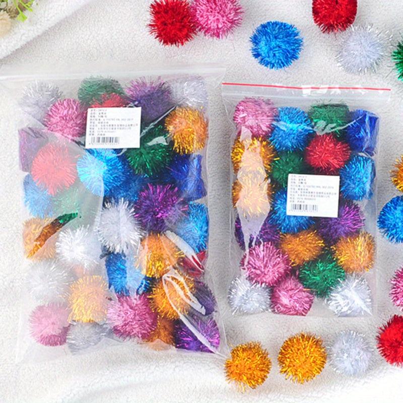 50pcs Interactive Glitter Ball Toys for Cats - Colorful and Fun