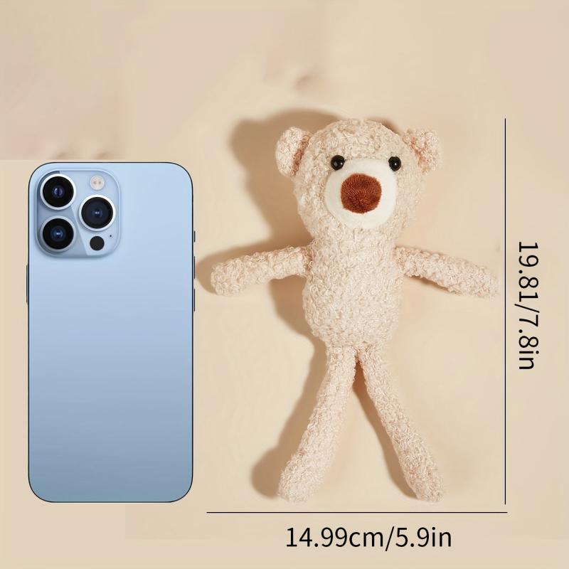 Calming Mini Bear Stuffed Toy for Pets Anxiety Relief and Chewing