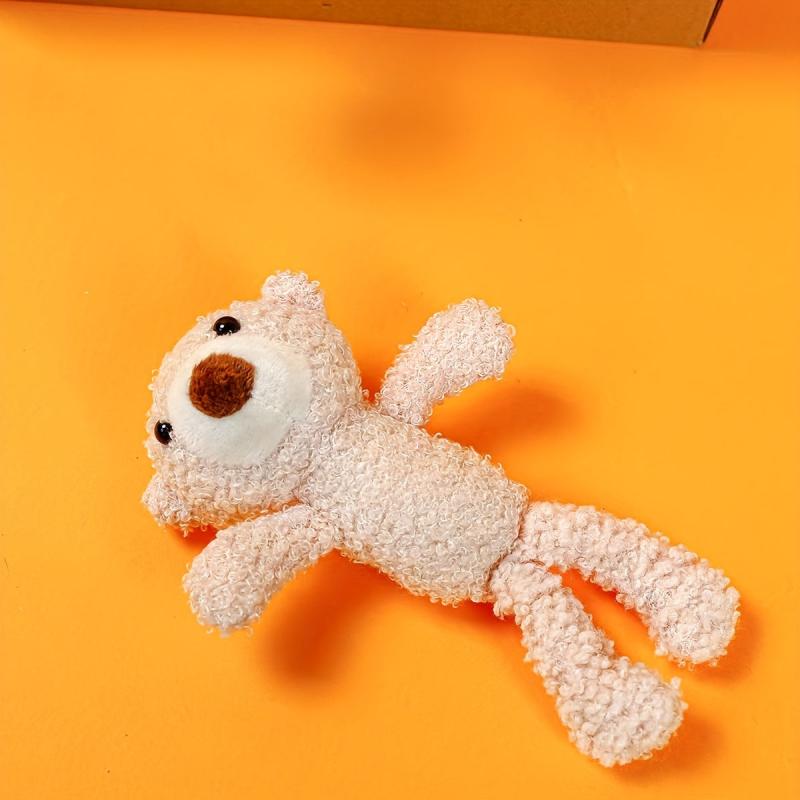 Calming Mini Bear Stuffed Toy for Pets Anxiety Relief and Chewing
