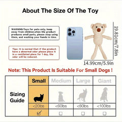 Calming Mini Bear Stuffed Toy for Pets Anxiety Relief and Chewing