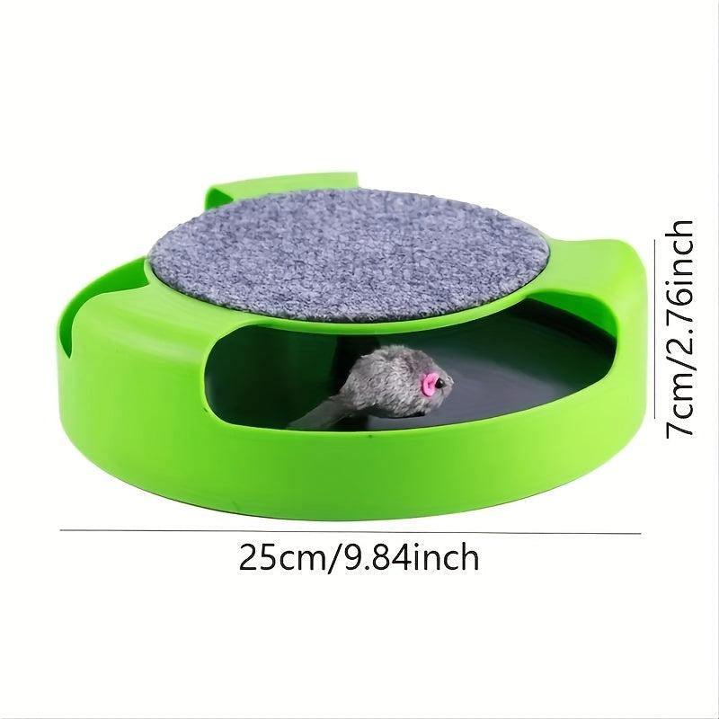 Interactive Turntable & Scratch Board Toy for Cats