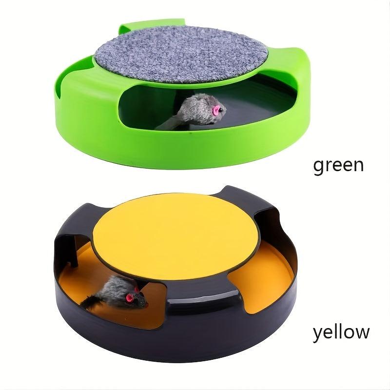 Interactive Turntable & Scratch Board Toy for Cats