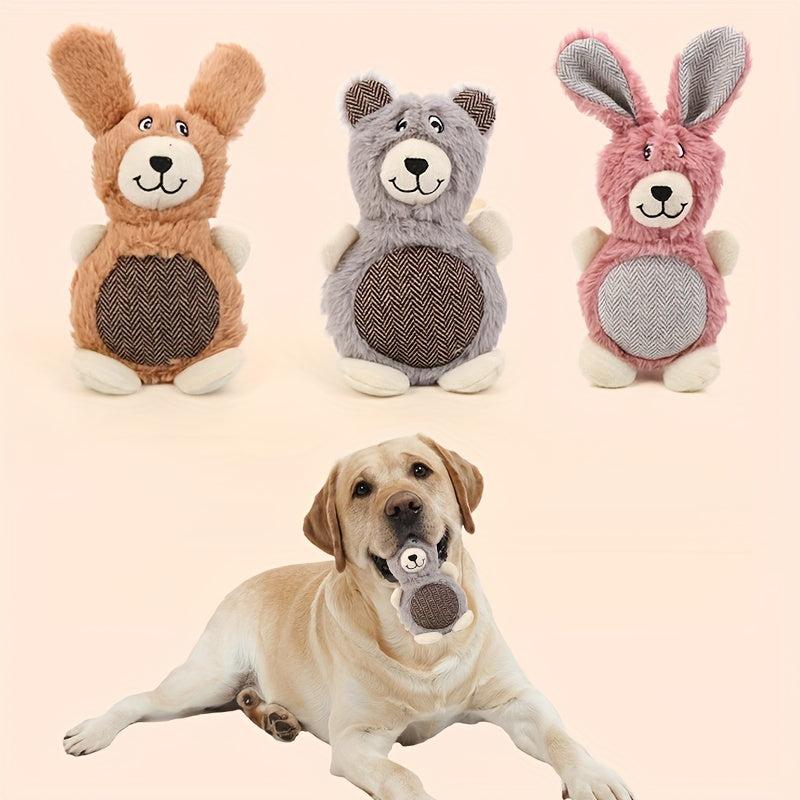 Interactive Cartoon Plush Dog Chew Toy for Endless Fun