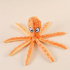 Octopus Pet Chew Toy Squeaky Plush Interactive