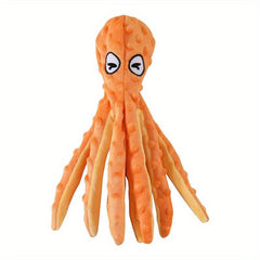 Octopus Pet Chew Toy Squeaky Plush Interactive