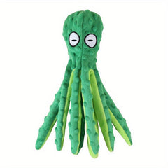 Octopus Pet Chew Toy Squeaky Plush Interactive