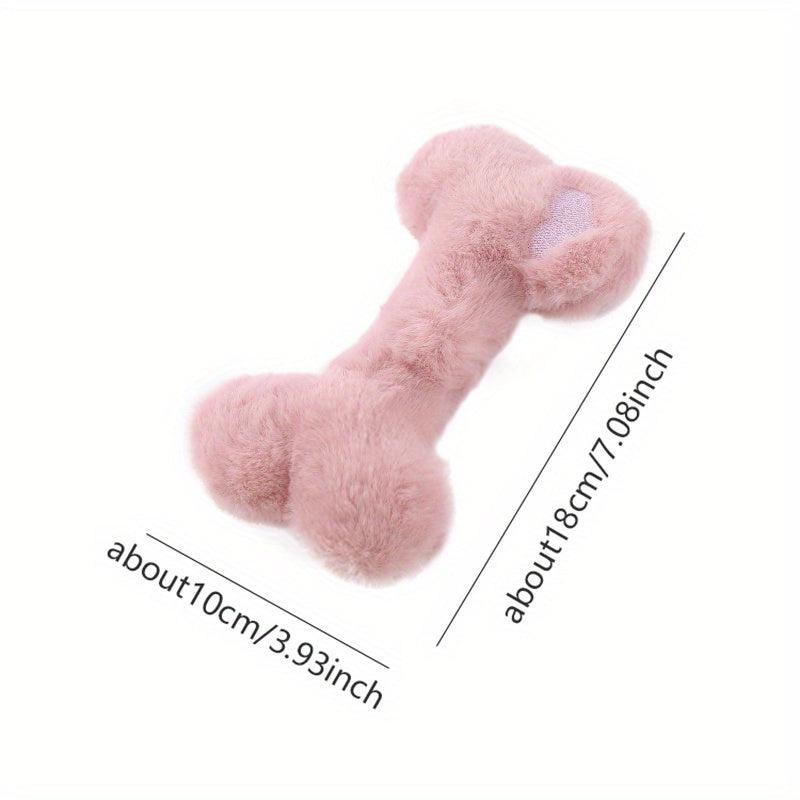 Heart Graphic Bone Pet Grinding Teeth Squeaky Plush Toy