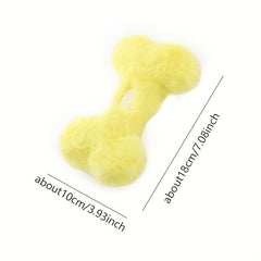 Heart Graphic Bone Pet Grinding Teeth Squeaky Plush Toy