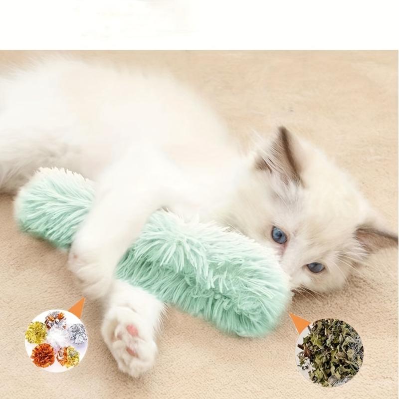 Interactive Cat Plush Toy Pillow with Sound Paper Bite Resistant