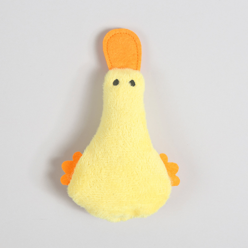 Interactive Plush Duck Toy for Cats