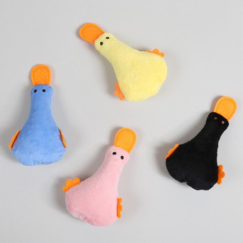 Interactive Plush Duck Toy for Cats