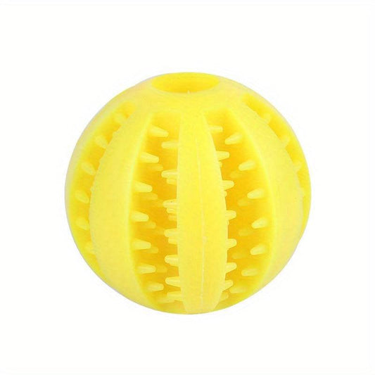 Durable Dog Toy for Teething and Cleaning, Chew Rubber Ball