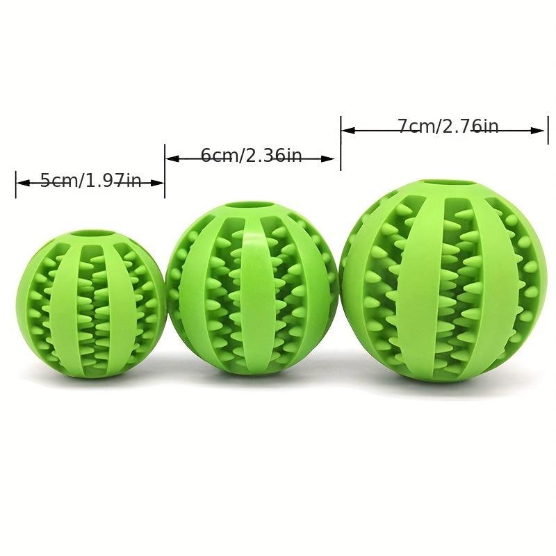 Durable Dog Toy for Teething and Cleaning, Chew Rubber Ball