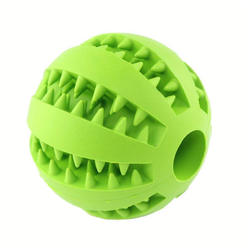 Durable Dog Toy for Teething and Cleaning, Chew Rubber Ball