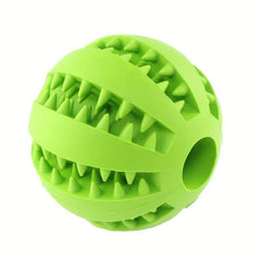 Durable Dog Toy for Teething and Cleaning, Chew Rubber Ball