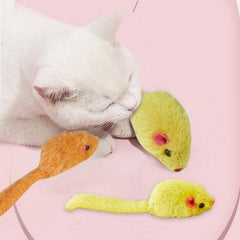 10pcs Plush Mouse Cat Toy Mice Random Assorted Colors