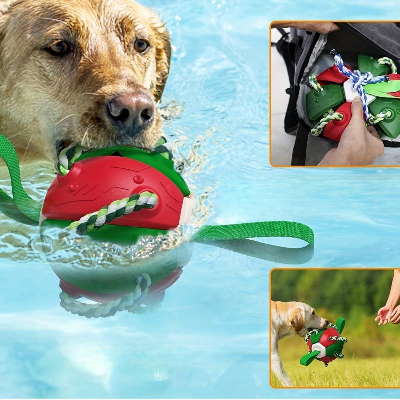 Interactive Dog Toy Ball Bite Resistant Tough Rubber Football Toy