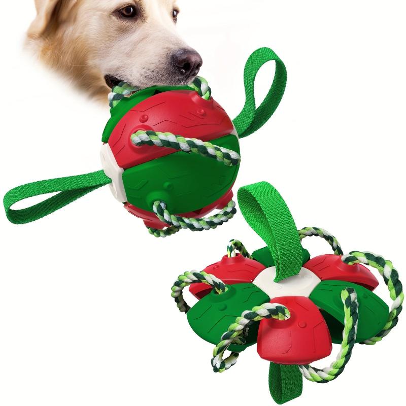 Interactive Dog Toy Ball Bite Resistant Tough Rubber Football Toy