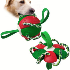 Interactive Dog Toy Ball Bite Resistant Tough Rubber Football Toy