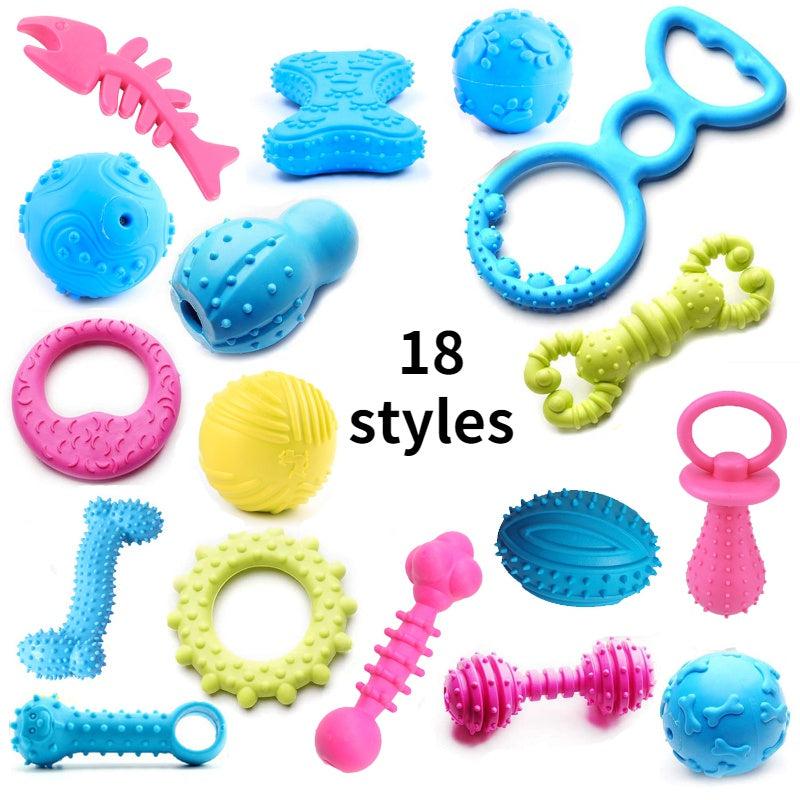 Rubber Chew Toy for Small Dogs Teeth Cleaning & Training