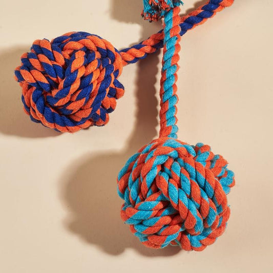 Interactive Dog Cat Chew Toy Durable Knot Toy for Aggressive Chewers