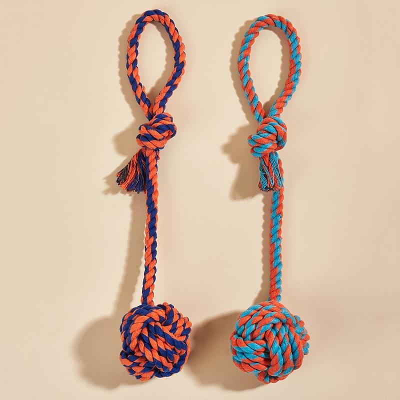 Interactive Dog Cat Chew Toy Durable Knot Toy for Aggressive Chewers