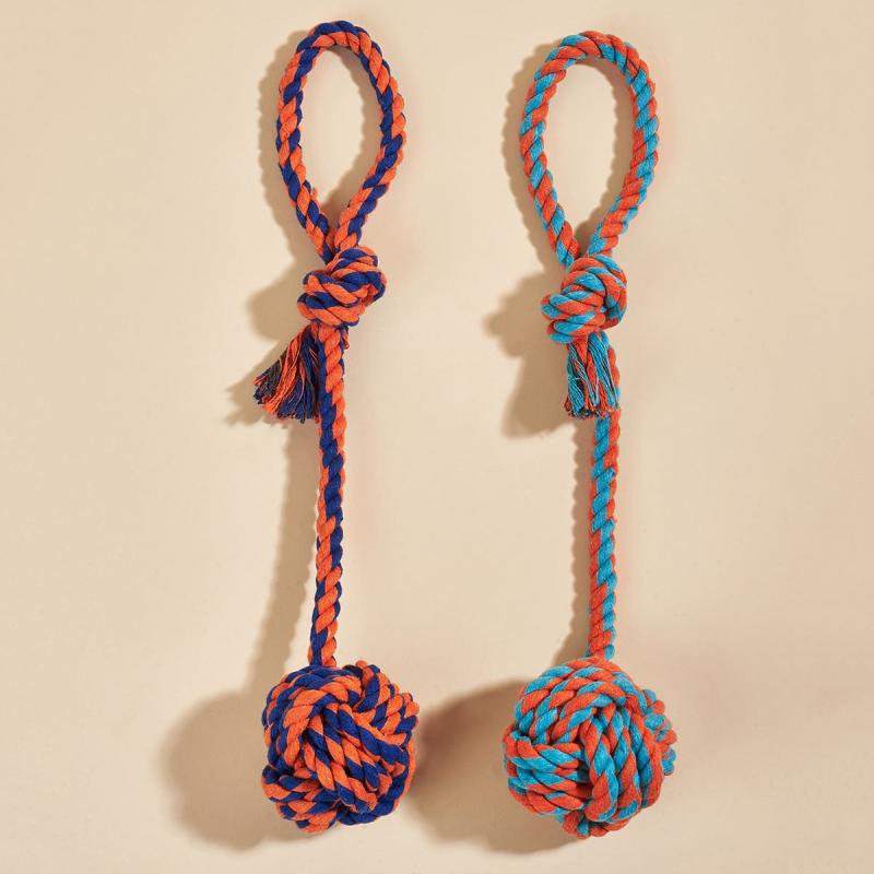 Interactive Dog Cat Chew Toy Durable Knot Toy for Aggressive Chewers