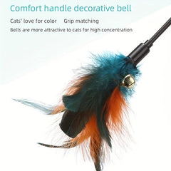 Interactive Cat Teaser Wand Toy with Bell for Cat Kitten