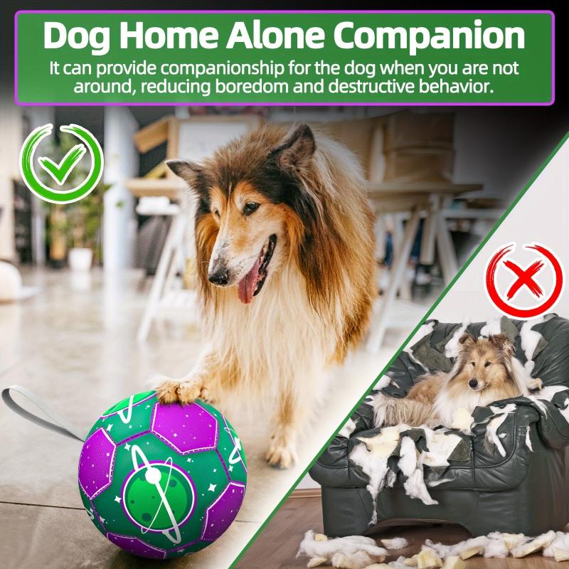 Durable Football Pet Toy With Straps Dog Chewing Ball Toy