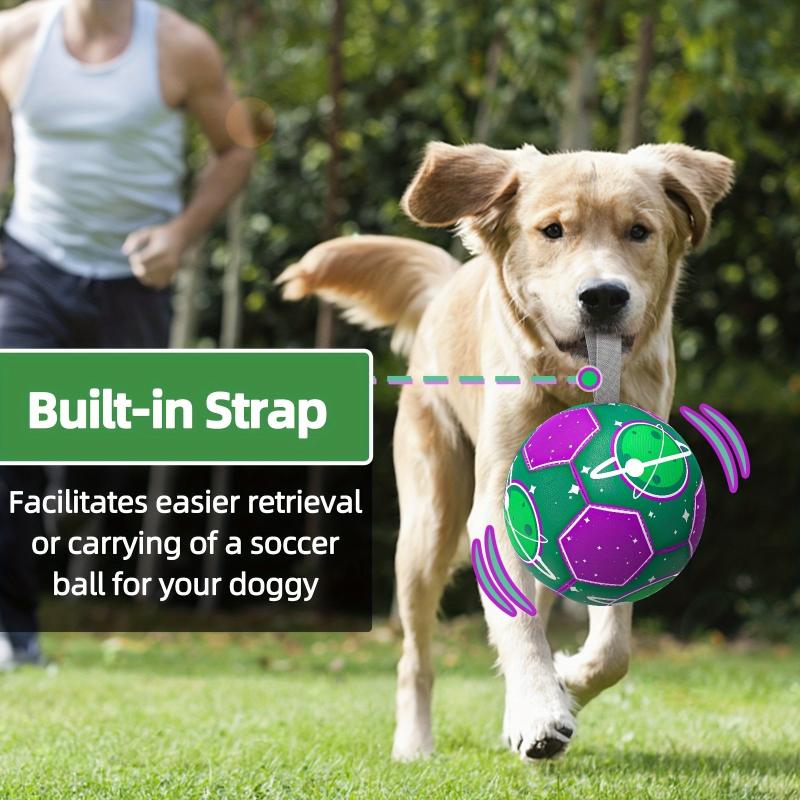 Durable Football Pet Toy With Straps Dog Chewing Ball Toy