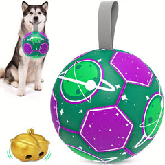 Durable Football Pet Toy With Straps Dog Chewing Ball Toy