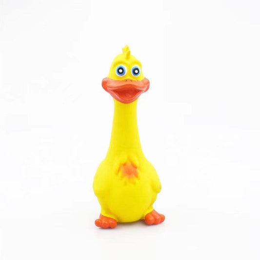 Chicken Duck Durable Dog Chew Latex Toys Tough Squeaky Dog Grind