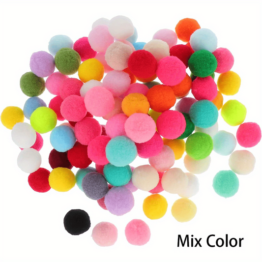 Soft Pom Pom Balls for Kittens Plush Toy Balls Assorted Colors